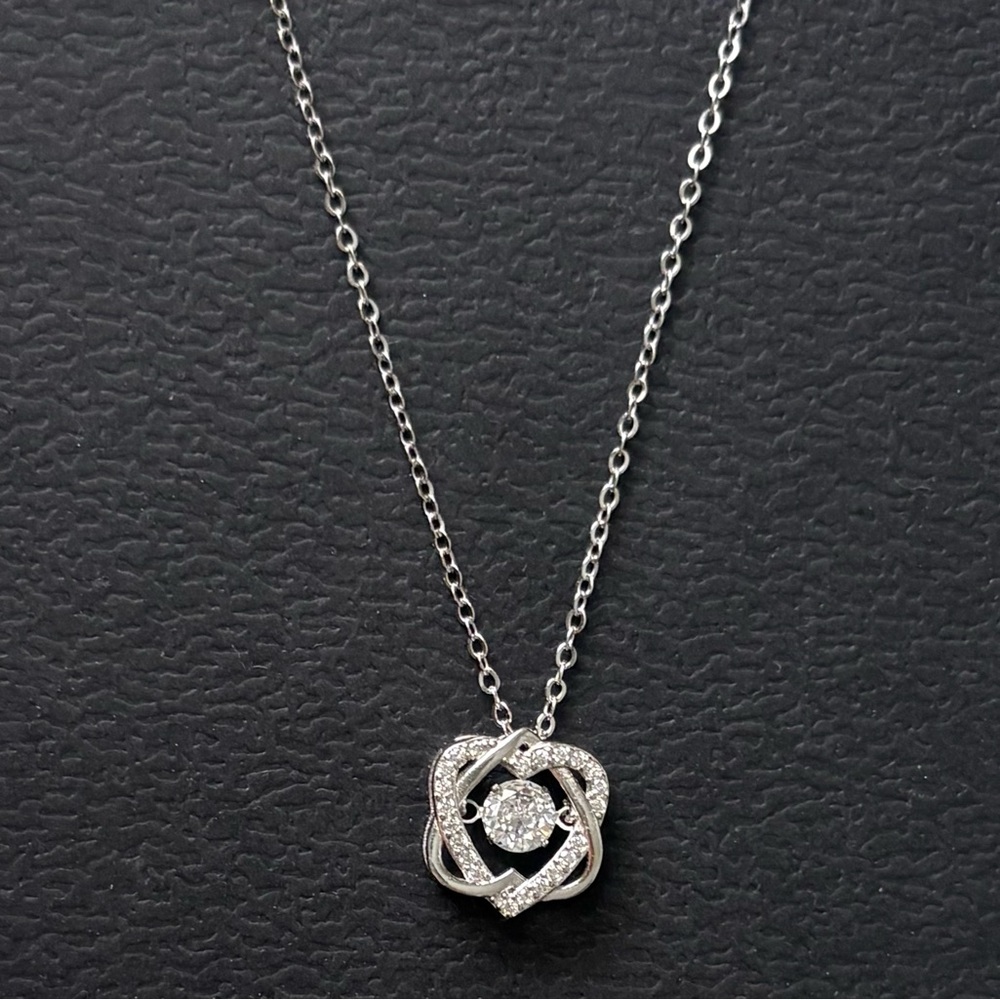Elegant Silver Heart Pendant Necklace
